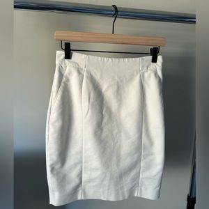 h&m white pencil skirt